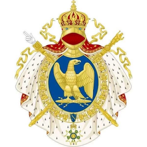 【艺术】法国艺术大章 拿破仑帝王鹰+雄鹰盾徽 高浮雕精制巨型盘型大镀银章 95MM 93克