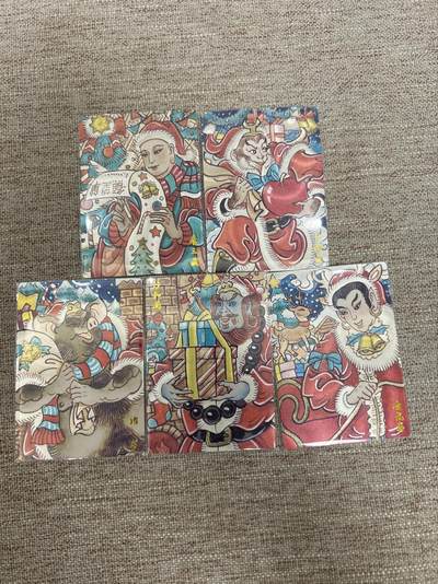 喜灰玩卡拍卖第七期，接拍品0佣金，欢迎送拍，释放现金流，让自己有资金可以购买更多喜欢的卡牌，让别的卡友能淘到更多心仪的卡牌 - 墨婉 赵洛严老师绘 师徒五人 一套 粗闪 