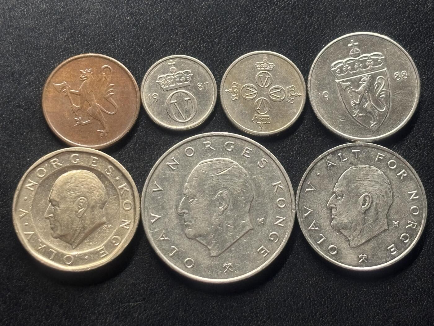 邮泉阁外国硬币限时拍卖第四十五场 （邮票在国外，请付邮费6元） 挪威7枚