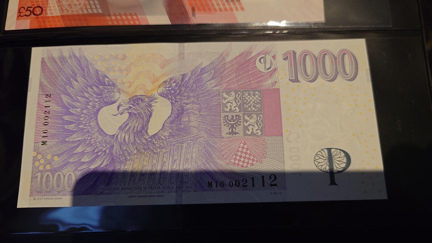 世界钱币～微拍第245期暨2026年第26期  新货卖剩品种部分上架提供选购 2023年捷克1000克朗 全新绝品无47尾号112