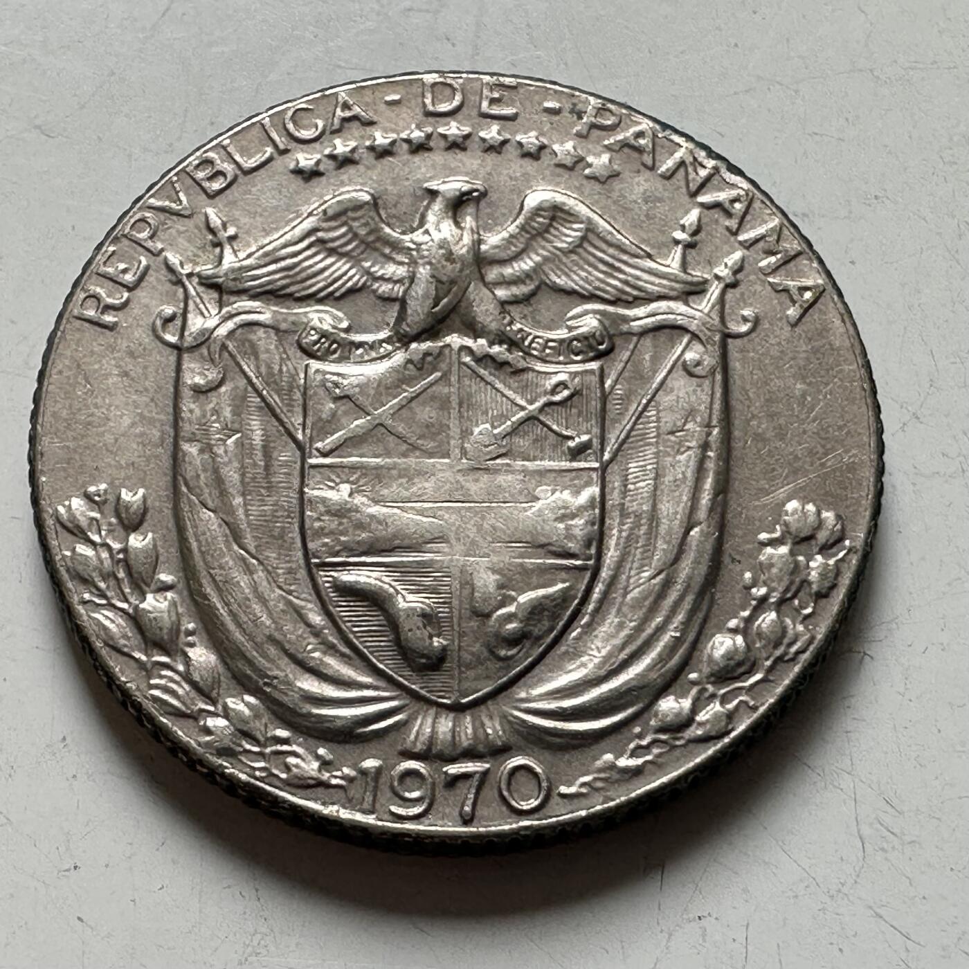 🌹外币初藏🌹🐯2026年第40场   每周二四六晚8️⃣点 世界钱币 巴拿马 1970年 1/4巴波亚 