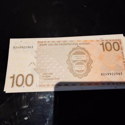世界钱币～微拍第245期暨2026年第26期  新货卖剩品种部分上架提供选购 - 2016年荷属安地列斯群岛100盾 全新绝品尾号963