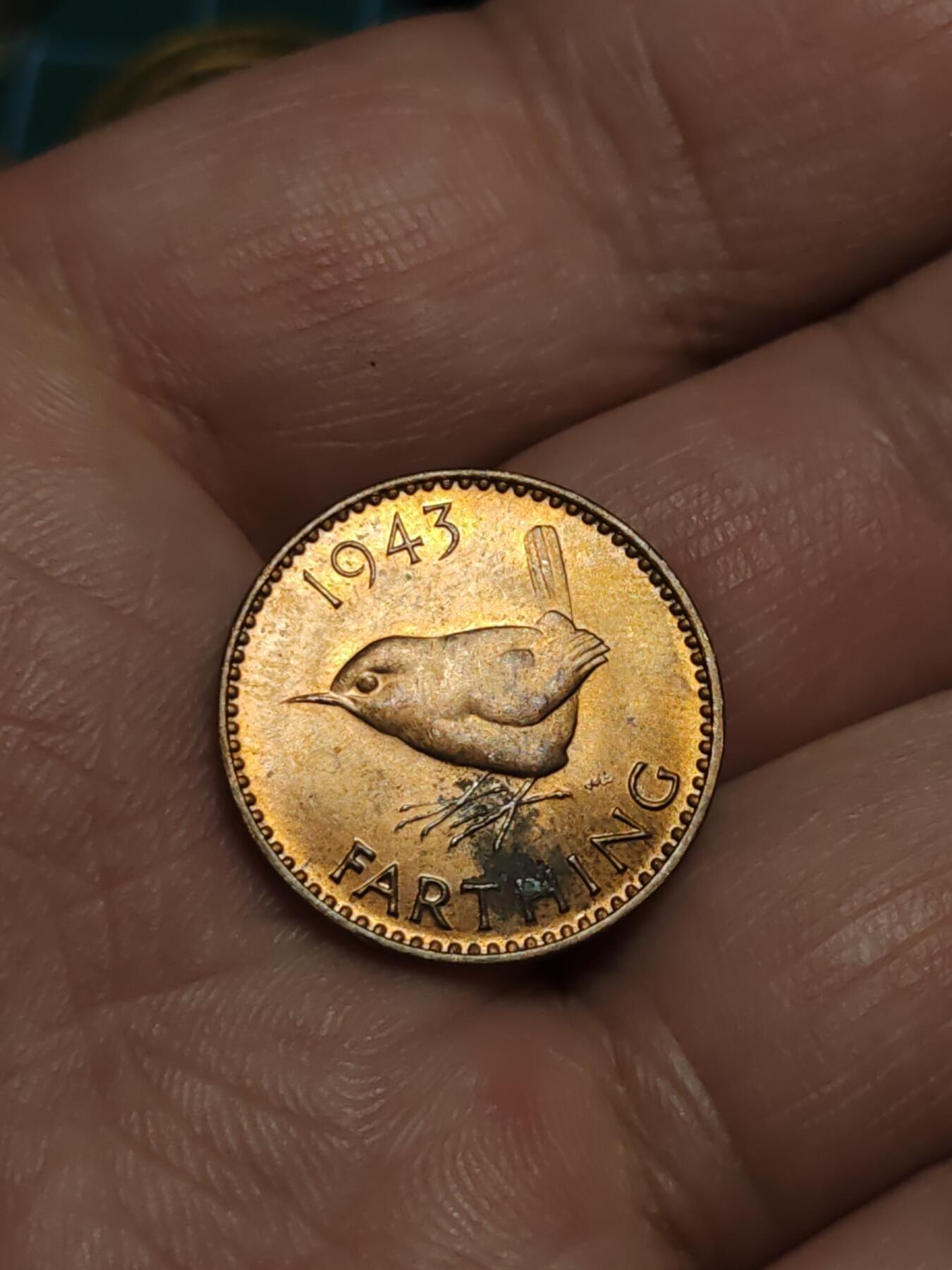 2026年第四十三场(总第二百一十二场）外国好品散币场(免佣金) 原光好品–英国🇬🇧1943年1法新(乔治六世第一版)