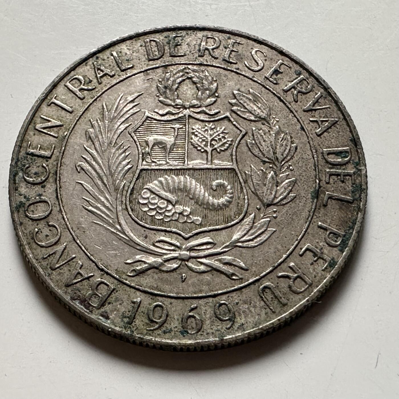 🌹外币初藏🌹🐯2026年第40场   每周二四六晚8️⃣点 世界钱币 秘鲁1969年5索尔纪念币