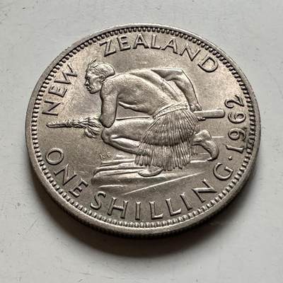 🌹外币初藏🌹🐯2026年第40场   每周二四六晚8️⃣点 世界钱币 - 新西兰1962年一先令