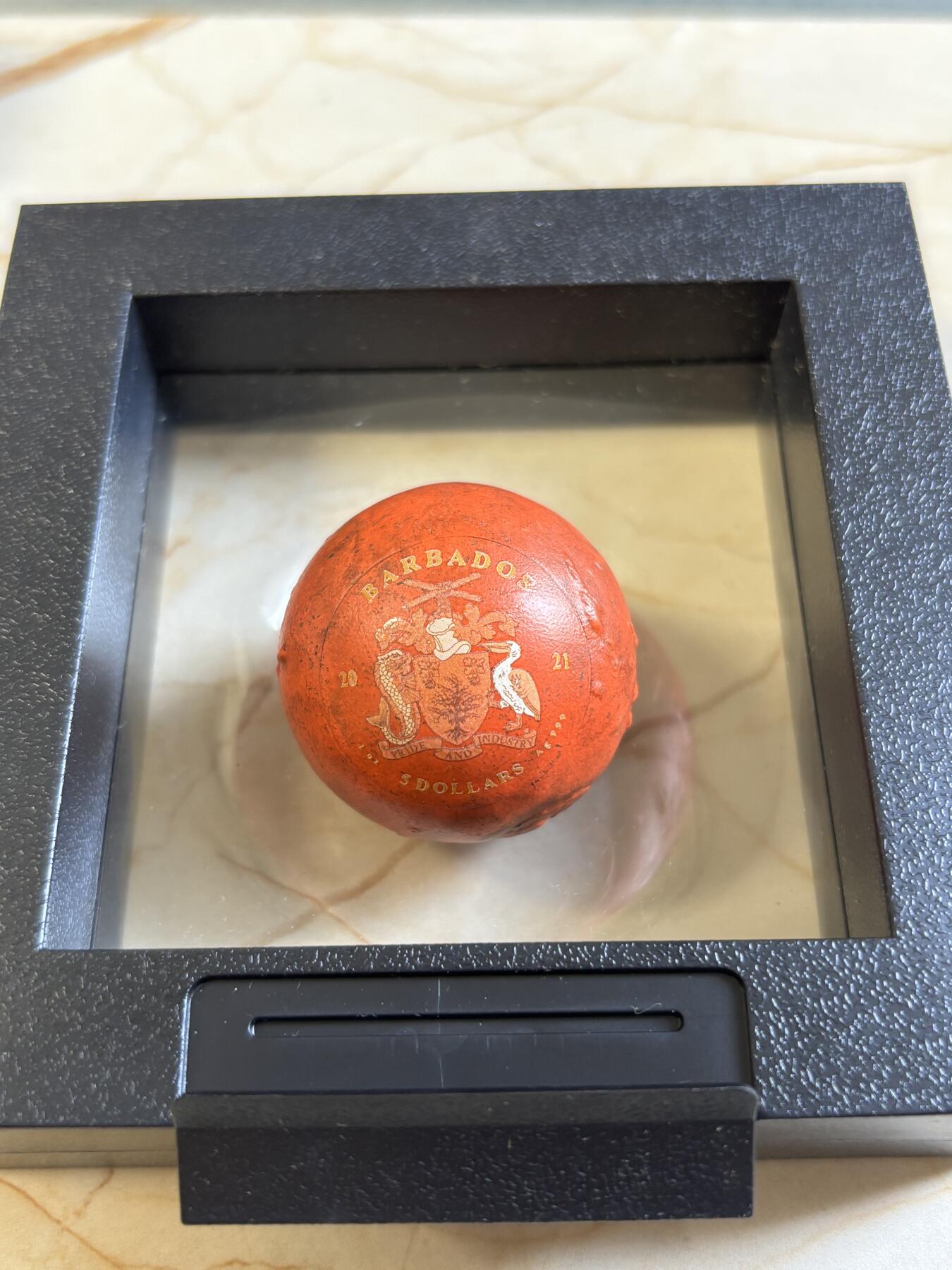 第197期拍卖 巴巴多斯2021年火星1盎司球形3D立体纪念银币，999银，发行1999枚