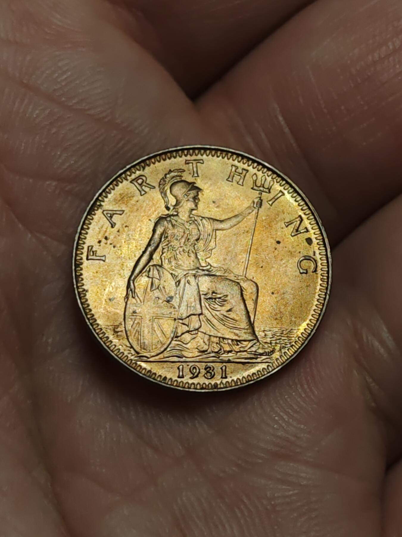 2026年第四十三场(总第二百一十二场）外国好品散币场(免佣金) 原光好品–英国🇬🇧1931年1法新(乔治五世第三版)