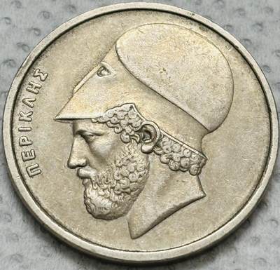 文馨钱币收藏第 299 场，长期接代拍业务 - 好品 1978 年希腊 20 德拉科马，伯里克利纪念币