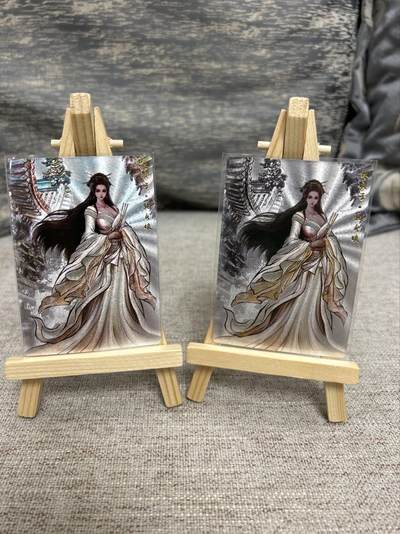 喜灰玩卡拍卖第七期，接拍品0佣金，欢迎送拍，释放现金流，让自己有资金可以购买更多喜欢的卡牌，让别的卡友能淘到更多心仪的卡牌 - 卡德曼 张建东水浒第二弹 特卡 张贞娘 原画、水墨 粗闪各一张