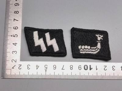 小驴勋章奖章收藏4月11日周六晚六点拍卖（珍爱和平，收藏战争，铭记历史，勿忘国耻，忠党爱国。有偿代拍，送拍规则在简介最后，参拍须阅读规则后再参拍，关系到运费包装发货时效真假辨别等关键信息，拍卖时不再发原图，看大图店主微信码在拍卖店铺介绍里） - 现代工艺品 SS维京师领章 非原品