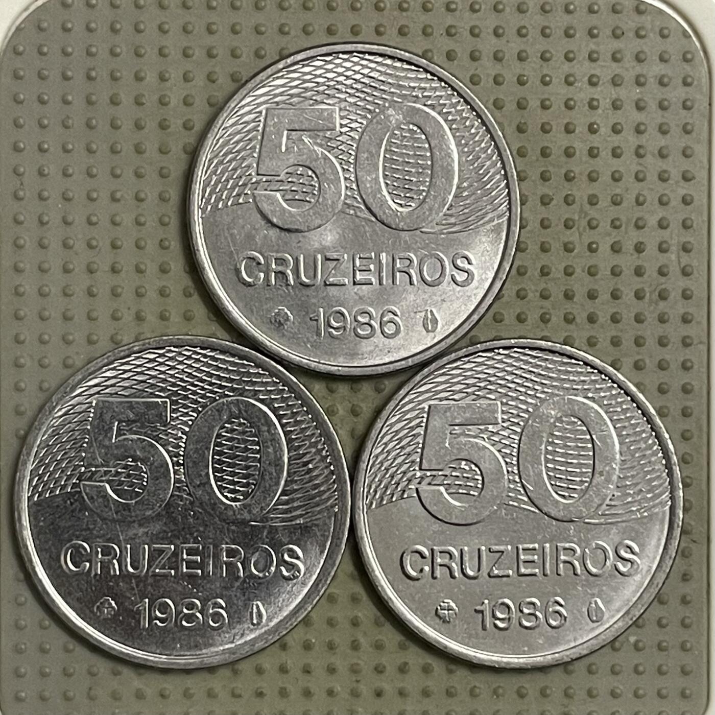 2026年第42场各国散币拍卖（总第192场） 巴西50克鲁泽3枚