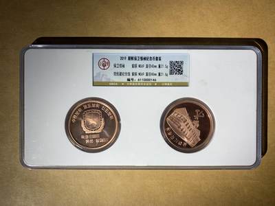 【礼羽收藏】🌏世界钱币拍卖第132期 - 2019年朝鲜的“保卫领袖”纪念币套装，包含两枚紫铜币，主题分别是“保卫领袖”和“党创建纪念馆”，都是MS69评级，品相完美。