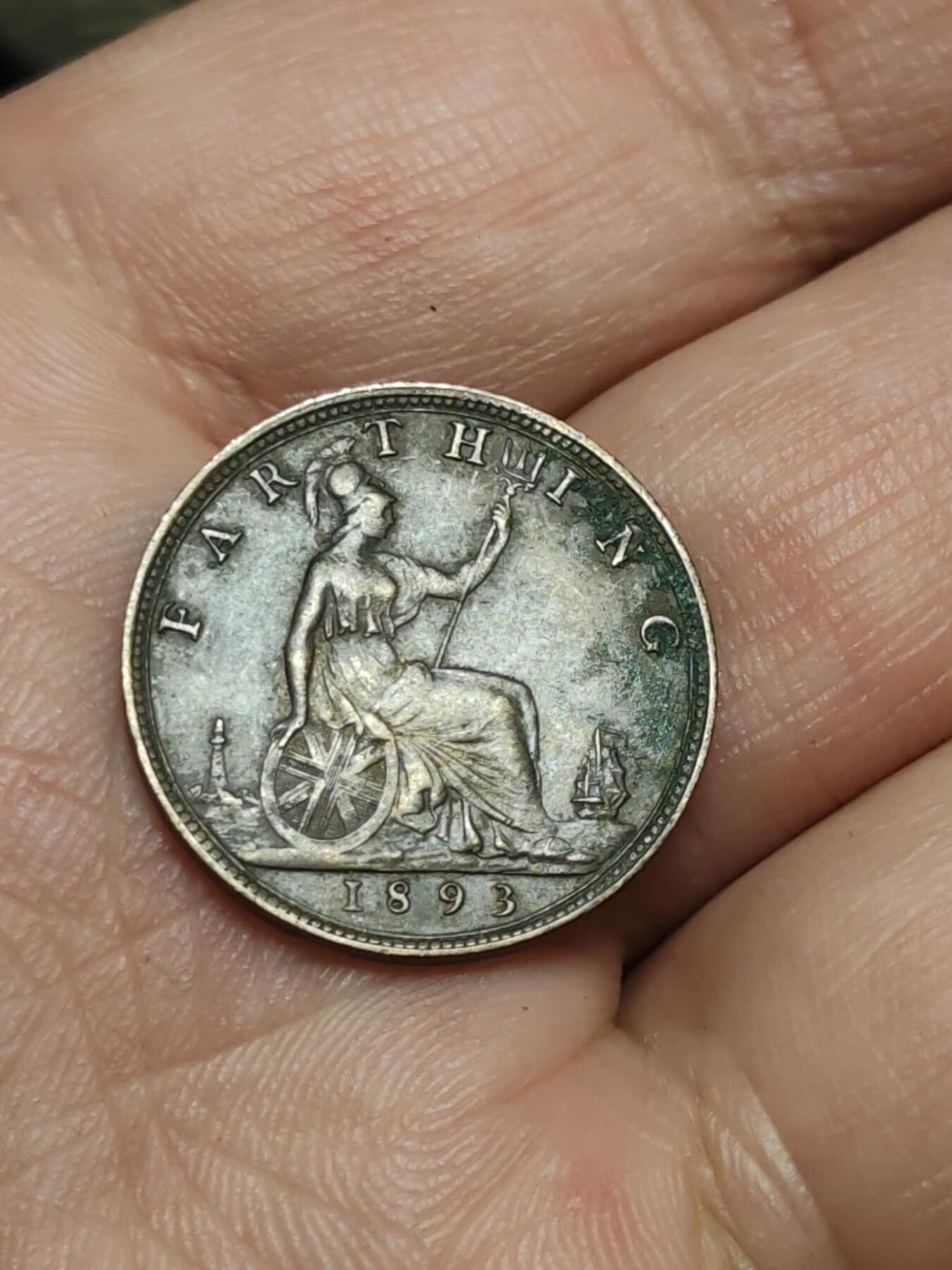 2026年第四十三场(总第二百一十二场）外国好品散币场(免佣金) 英国🇬🇧1893年1法新(维多利亚女王中年桂冠第二版)