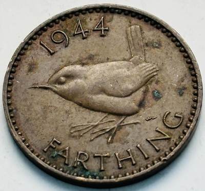 文馨钱币收藏第 299 场，长期接代拍业务 - 1944 年英国乔治六世法新铜币