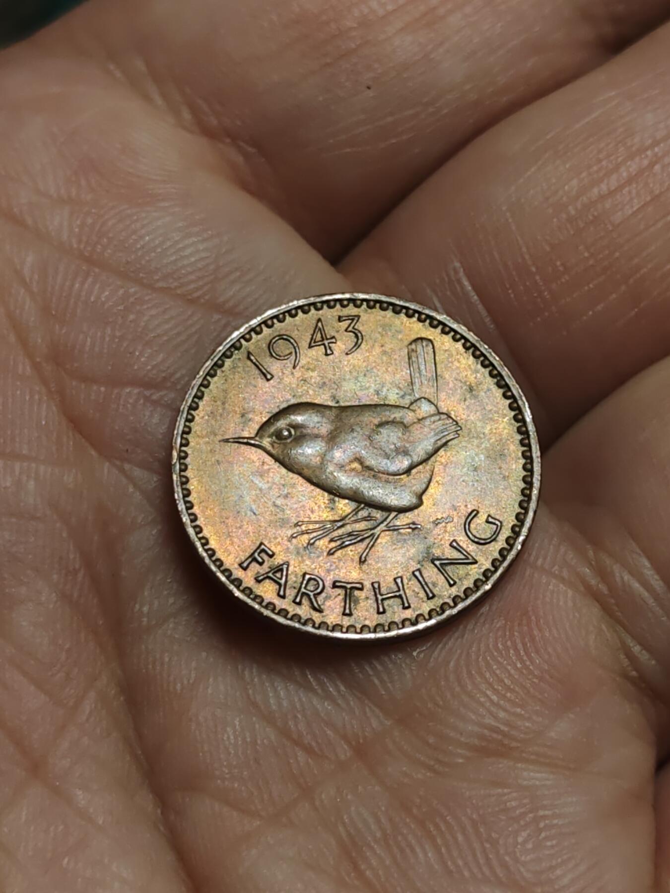 2026年第四十三场(总第二百一十二场）外国好品散币场(免佣金) 英国🇬🇧1943年1法新(乔治六世第一版)