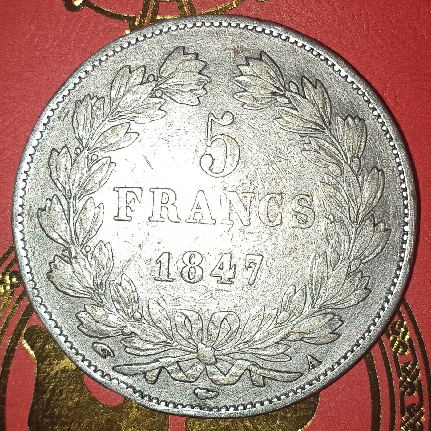 法兰西王国路易菲利普一世5法郎银币