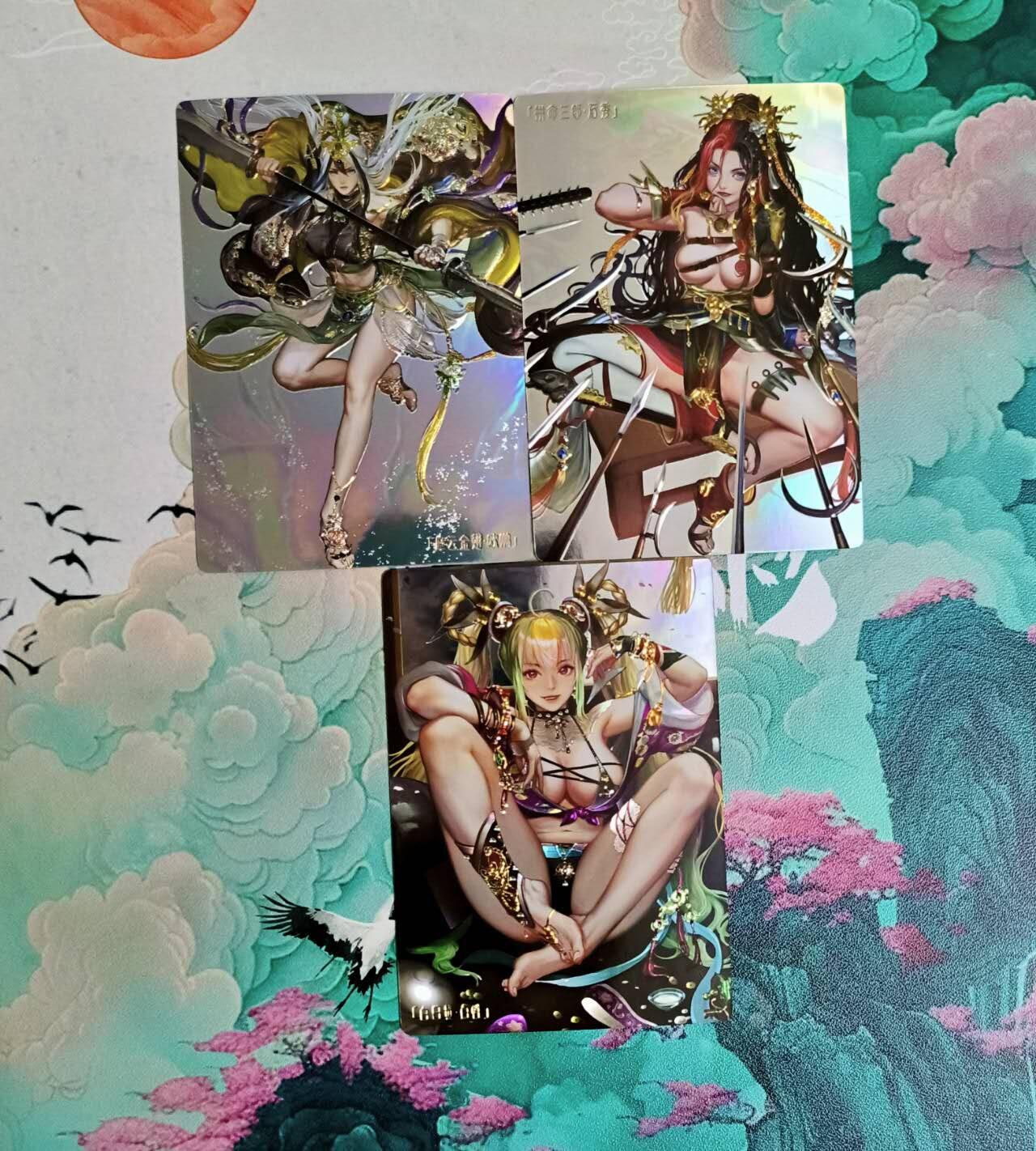 龙虎卡牌-八二场（满200元包邮，无佣金，每周六结拍，欢迎送拍） 全息镭雕3张 卡玩帕克 异界水浒神姬某弹 A