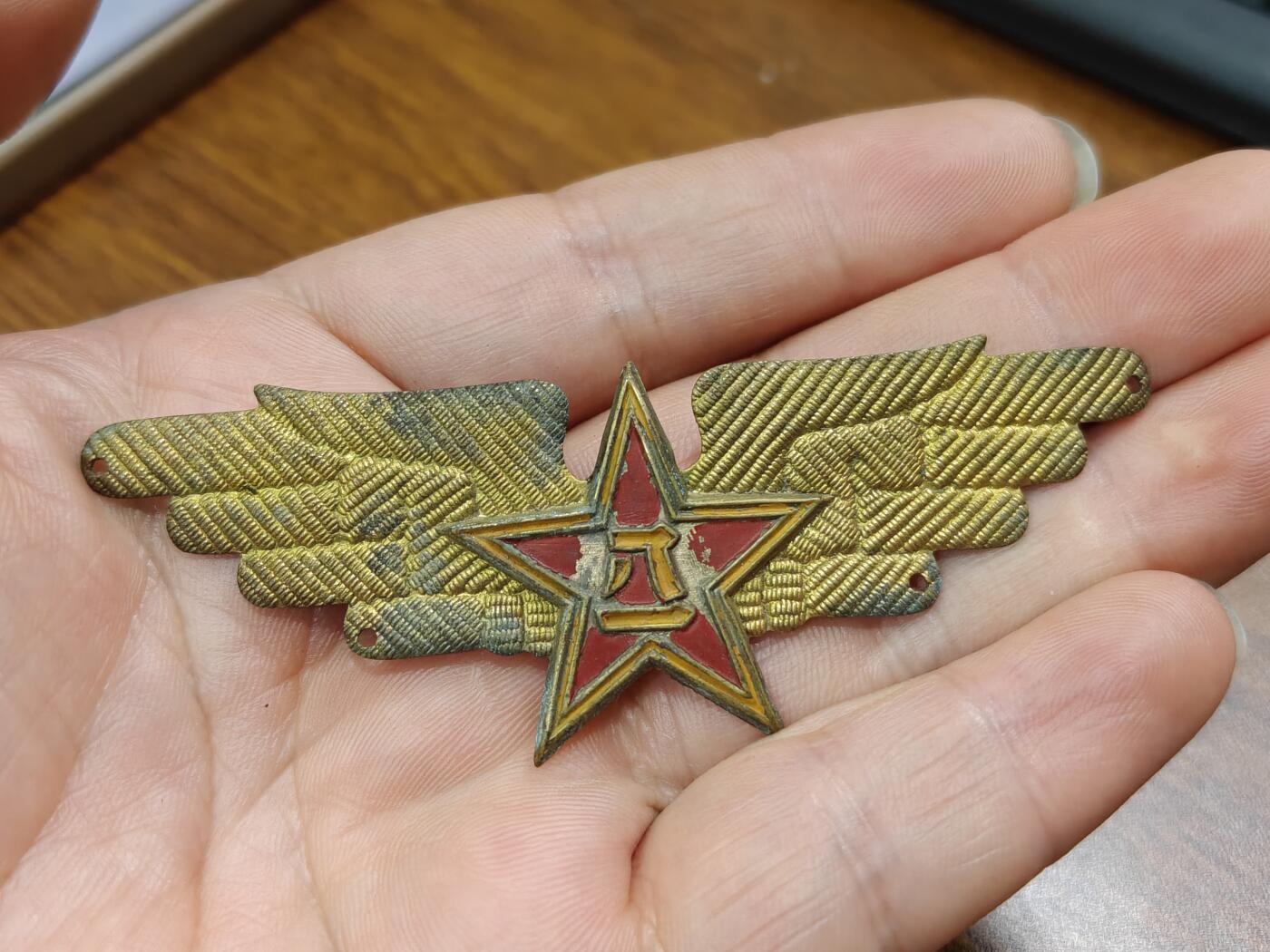 徽章钱币纪念章刺绣杂件专拍 五十年代大翅膀徽章