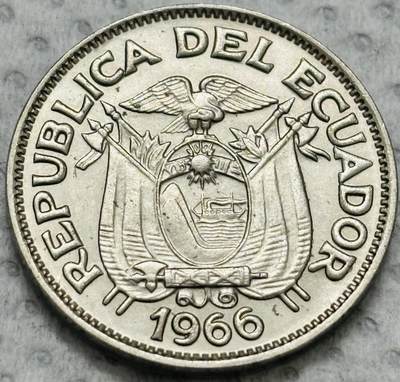 文馨钱币收藏第 299 场，长期接代拍业务 - 原光好品 1966 年厄瓜多尔 20 分
