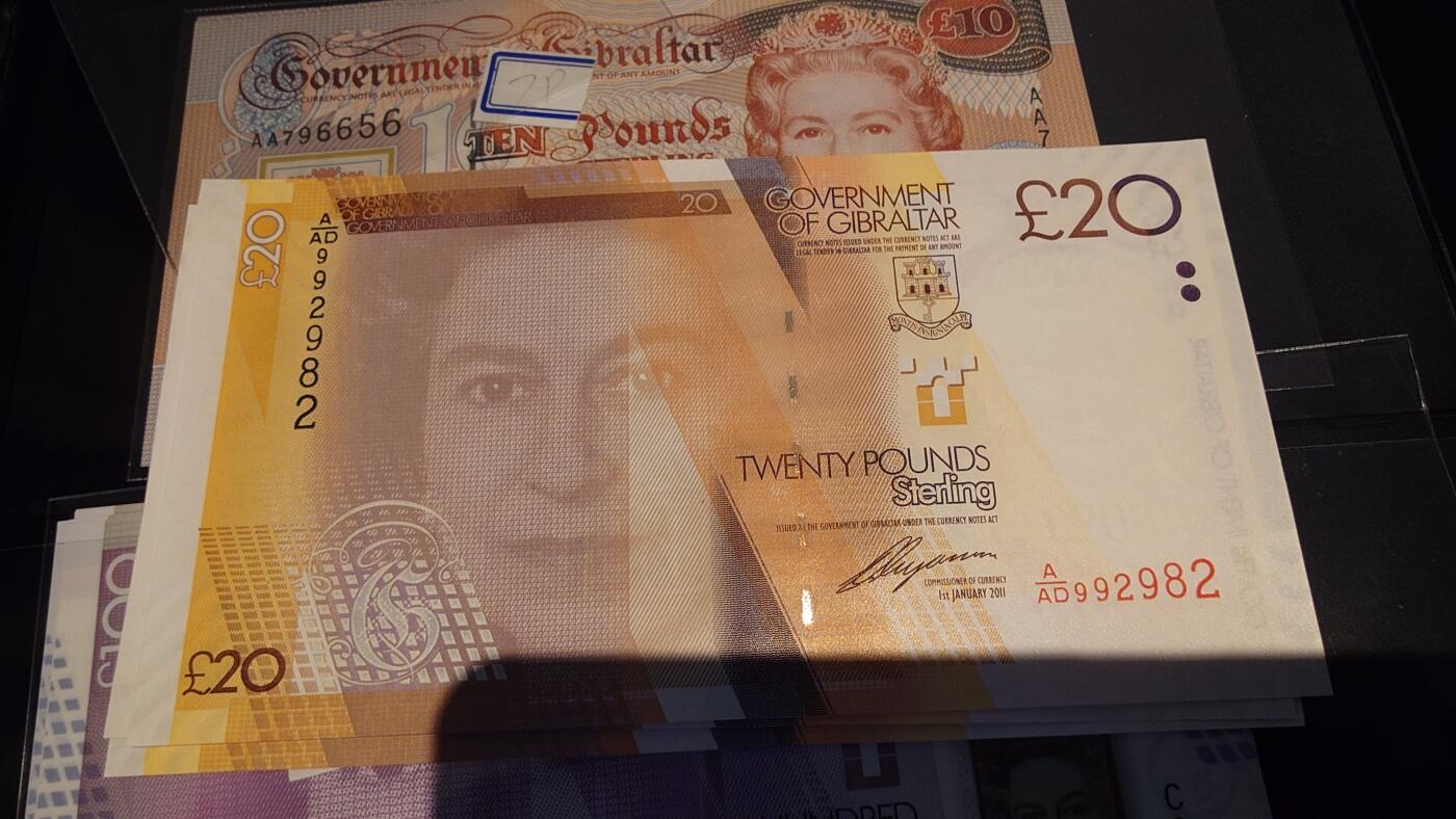 世界钱币～微拍第245期暨2026年第26期  新货卖剩品种部分上架提供选购 2011年直布罗陀20镑 全新绝品无47尾号982