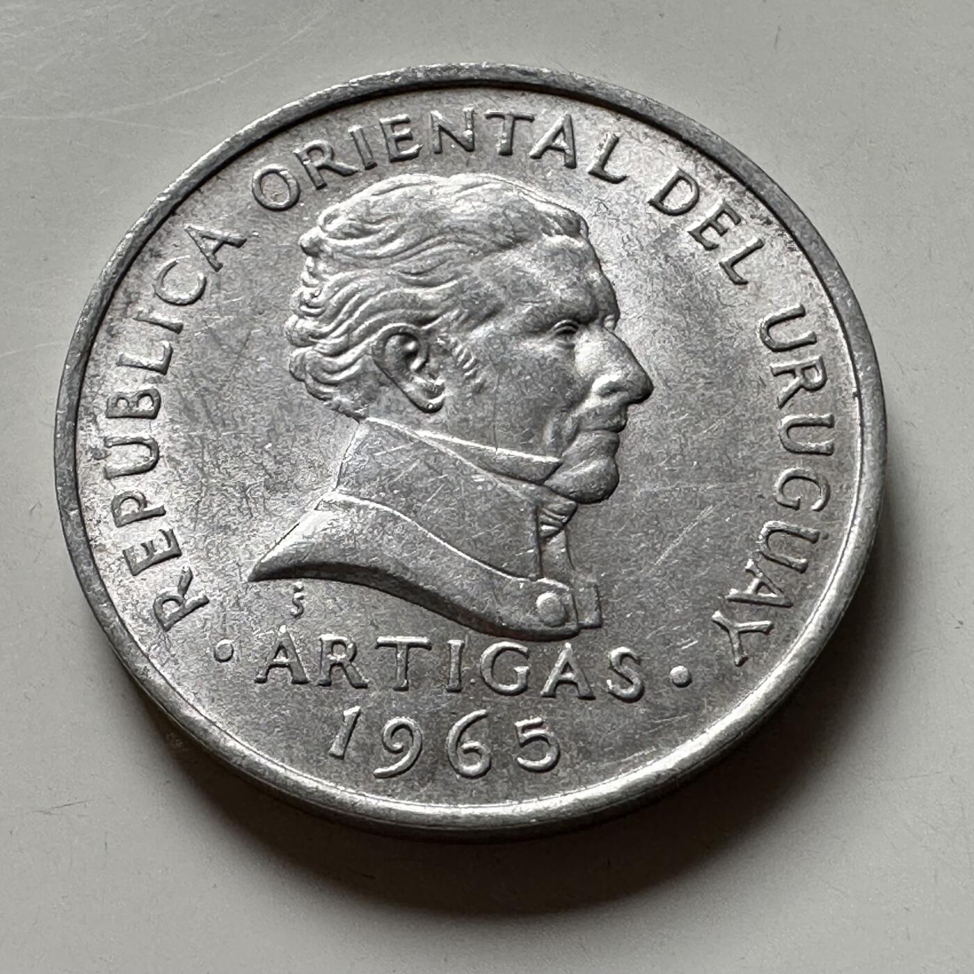 🌹外币初藏🌹🐯2026年第40场   每周二四六晚8️⃣点 世界钱币 乌拉圭1965年50分