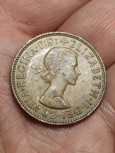 2026年第四十三场(总第二百一十二场）外国好品散币场(免佣金) - 英国🇬🇧1959年半便士(伊丽莎白二世青年桂冠第二版)