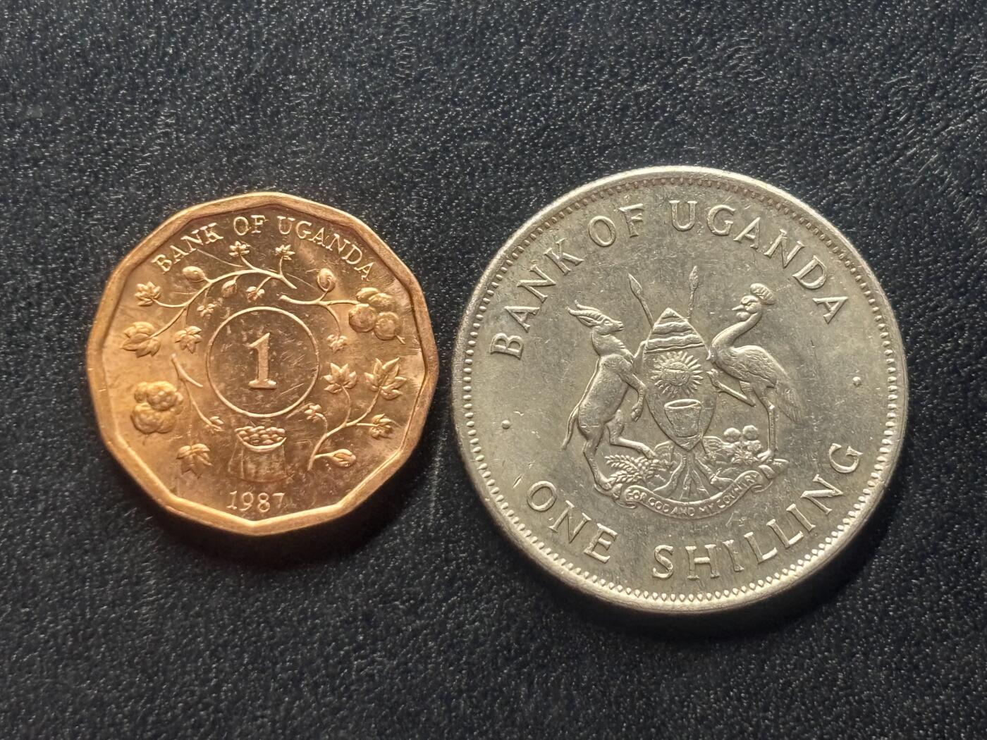 邮泉阁外国硬币限时拍卖第四十五场 （邮票在国外，请付邮费6元） 乌干达2枚