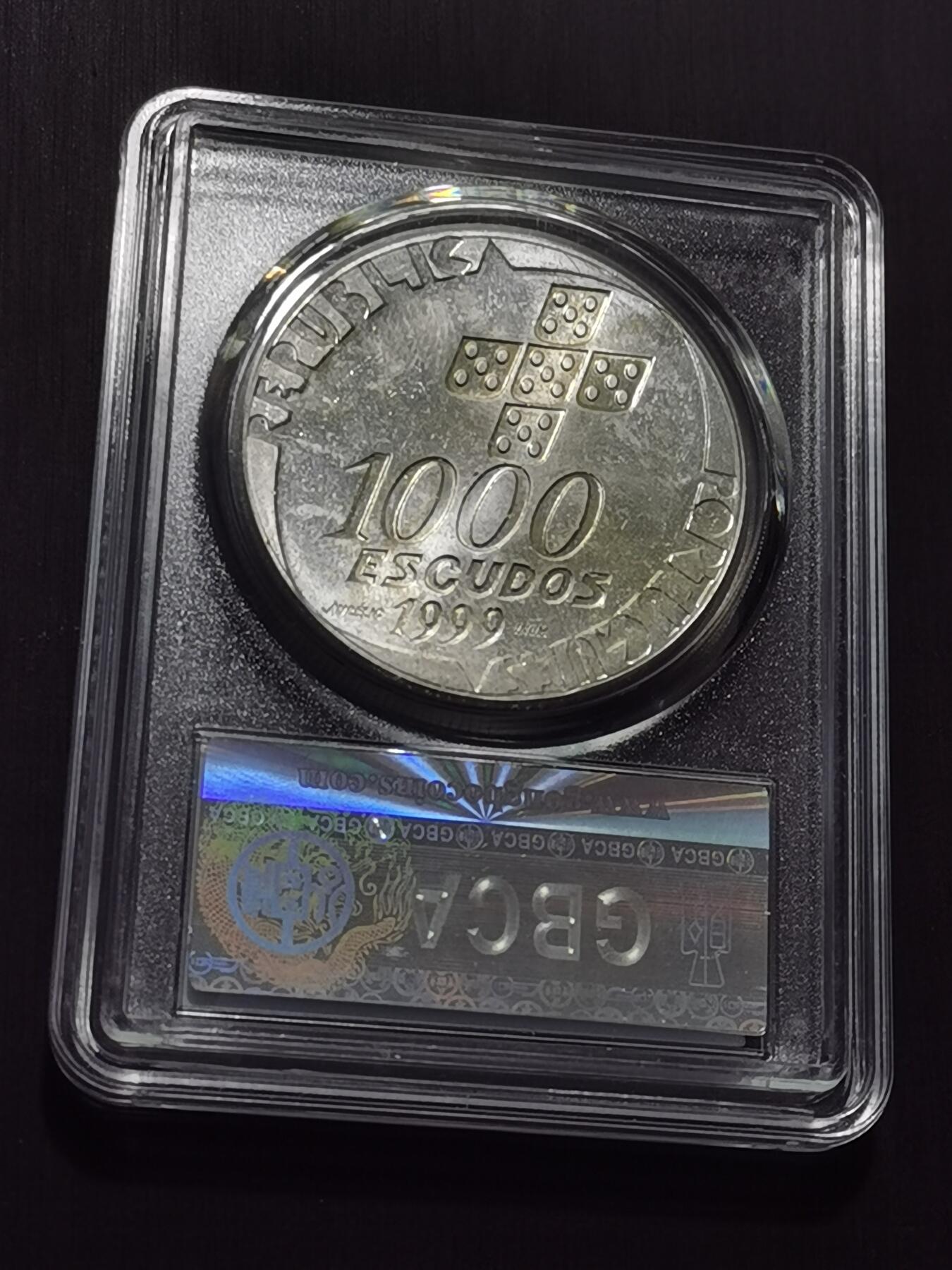 天下钱庄专场欢迎参拍 葡萄牙1000埃斯库多银币