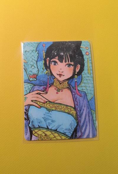 蜂潮卡牌  拍卖001期  小花瓣专场（4月10日  21点  截拍） - 小花瓣艺术文创 乙巳蛇青蛇 手绘复刻卡