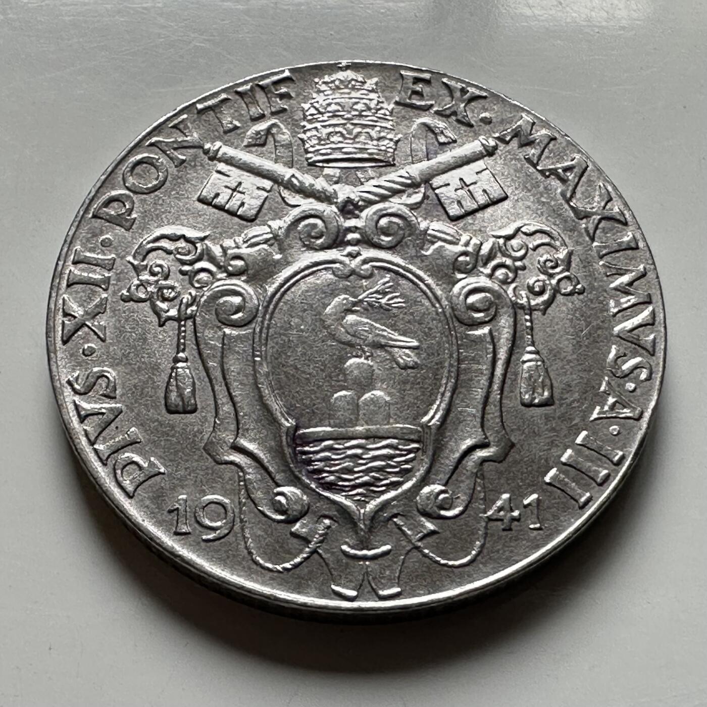 🌹外币初藏🌹🐯2026年第40场   每周二四六晚8️⃣点 世界钱币 梵蒂冈1941年50分