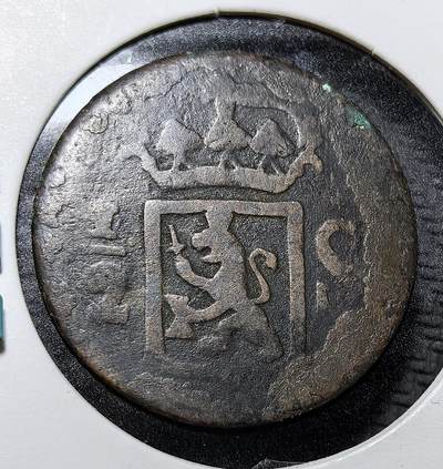 外国优质老铜币纪念币银币专场，周六晚上九点倒数截拍，满百包邮，周日发货,可寄存半年，喜欢朋友微信扫描二维码可直接参拍 - 荷兰东印度公司巴达维亚1821-1826年1/2S老铜币铜币。正面为带冠狮子盾徽，背面铸 “INDIÆ BATAVIÆ”，属荷属东印度（今印尼）殖民时期小额流通币，见证 17-19 世纪荷兰东南亚贸易与殖民史。