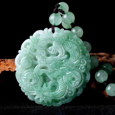 缅甸正品玉石翡翠龙牌吊坠项链玉龙牌挂件 - 缅甸正品玉石翡翠龙牌吊坠项链玉龙牌挂件