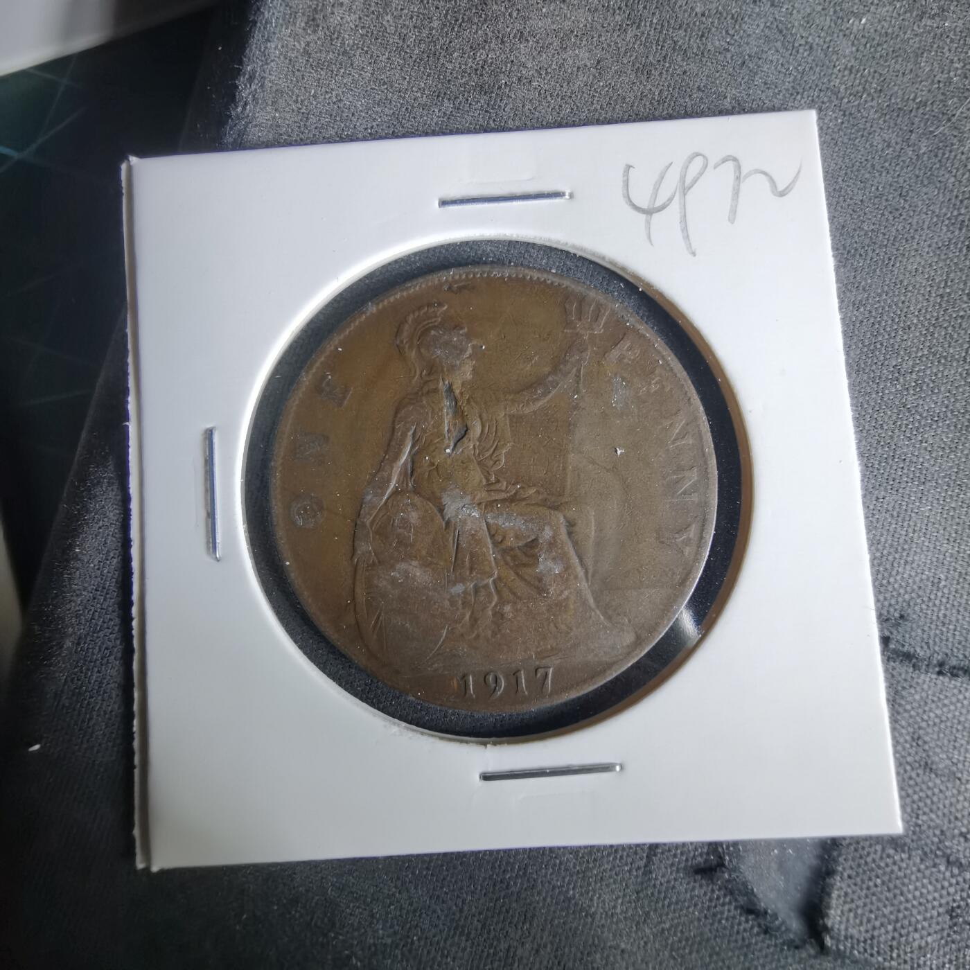 沼泽如烟--第1049场 英国1917年1便士