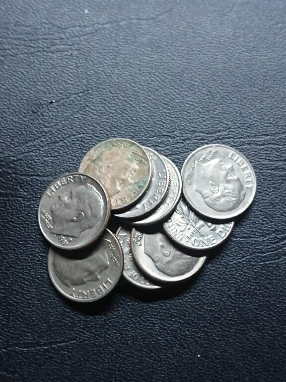 松南世界钱币——260409 美国10美分镍币10枚4