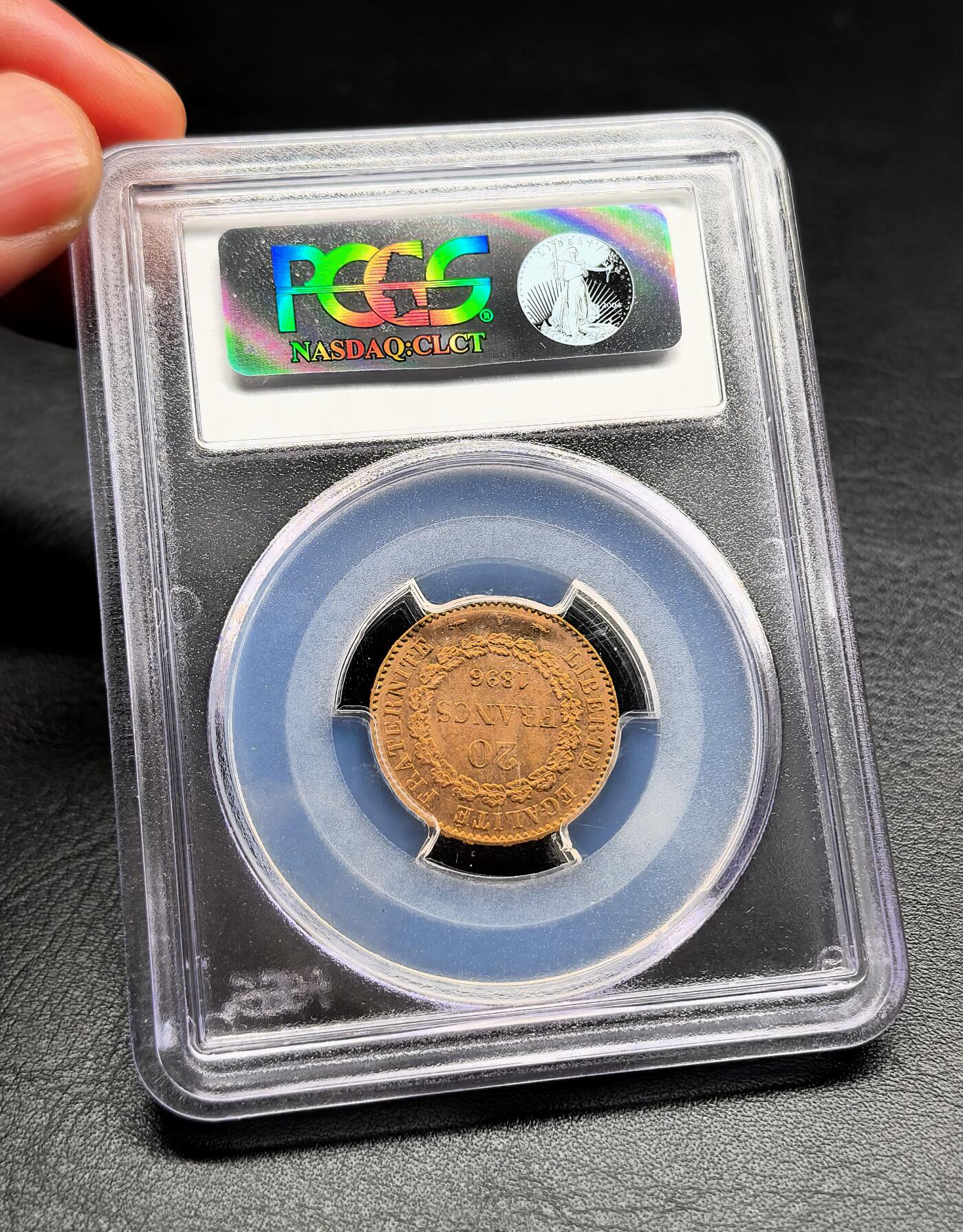 凡希社世界钱币微拍第三百二十二期 1896A法国天使20法郎金币PCGS-MS63