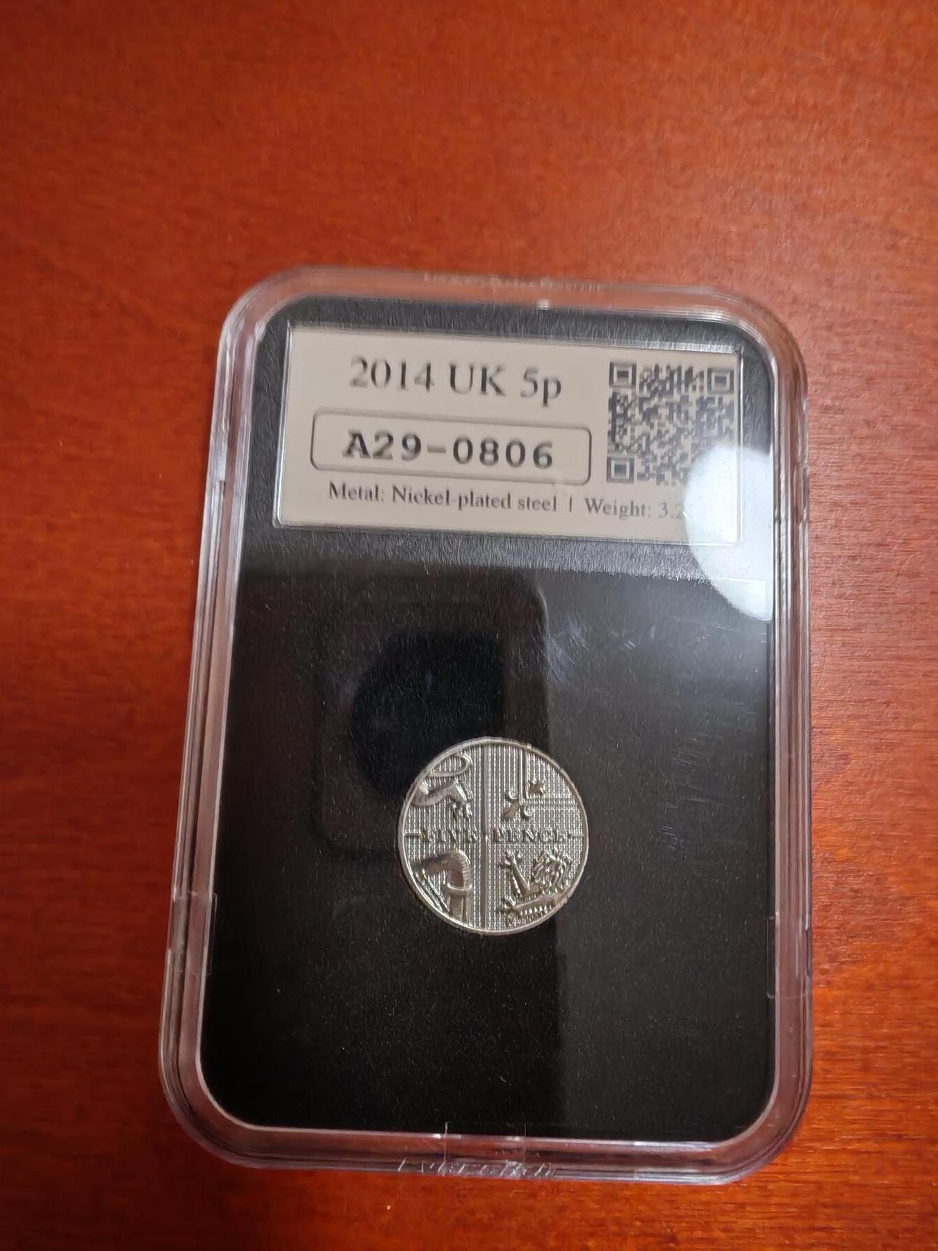 长老汇马年精选第十七场拍卖 2014英国造币厂与皇家邮局联合发行邮币5便士首日封装币