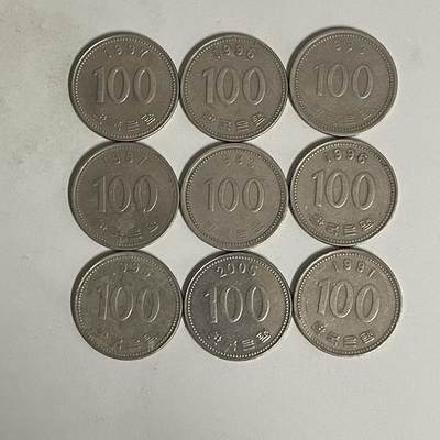 2026年第43场各国散币拍卖（总第193场） - 韩国100韩元9枚