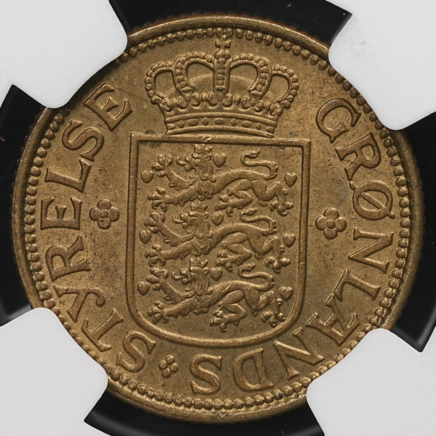 修遠堂世界钱币第111期 NGC MS63 1926年格陵兰50欧尔