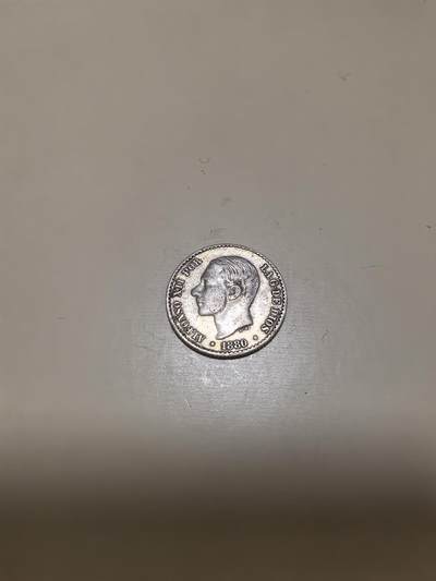 长老汇马年精选第十七场拍卖 - 1880西班牙阿方索十二世50分银币，2.5克835银（3）