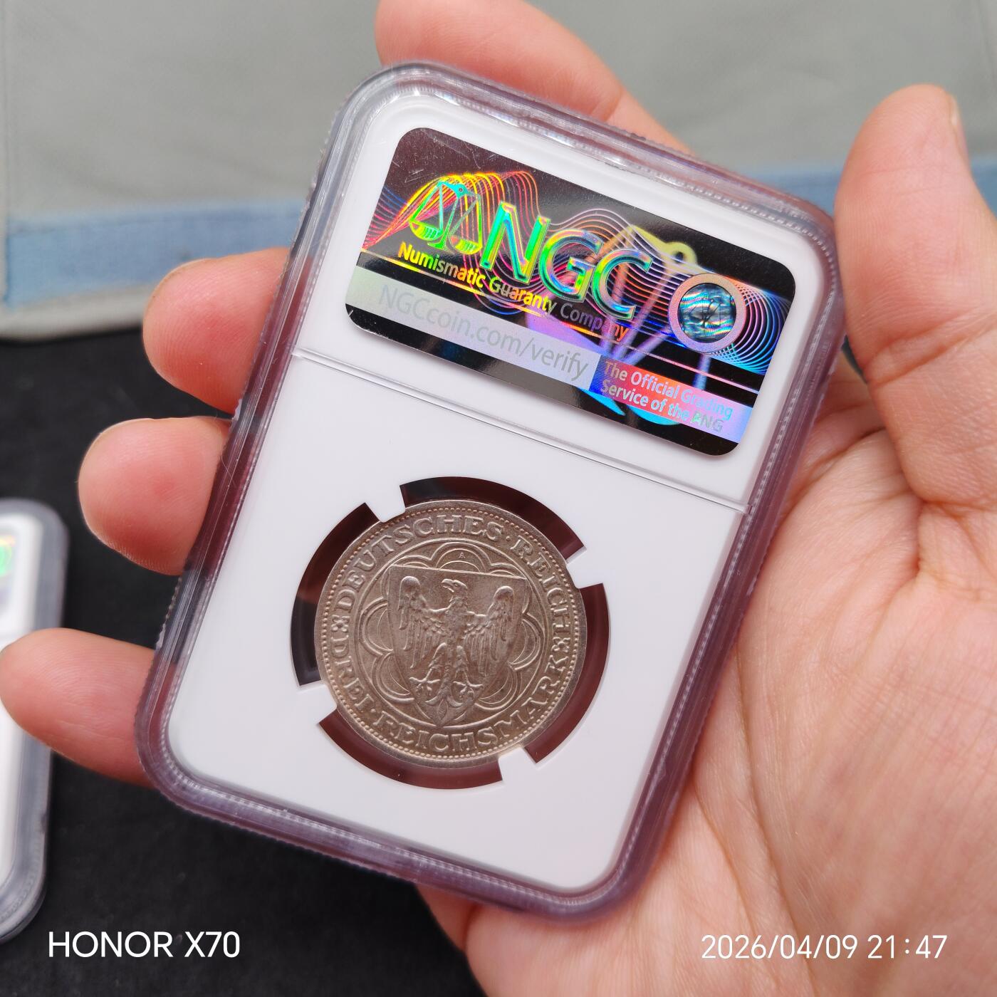 德国魏玛1931年A版3马克景观银币