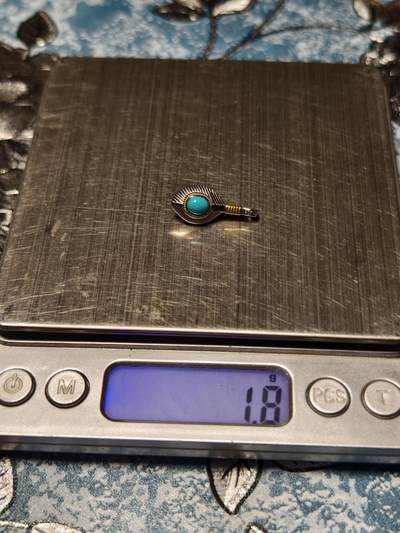 抚柳草堂-第二十八期章牌钱币  奖章勋章 满百包邮 放漏专场 银镶原矿绿松石羽毛卡子 925银镶嵌 高瓷高兰绿松石 支持国检 高端文玩定制款尾货放漏