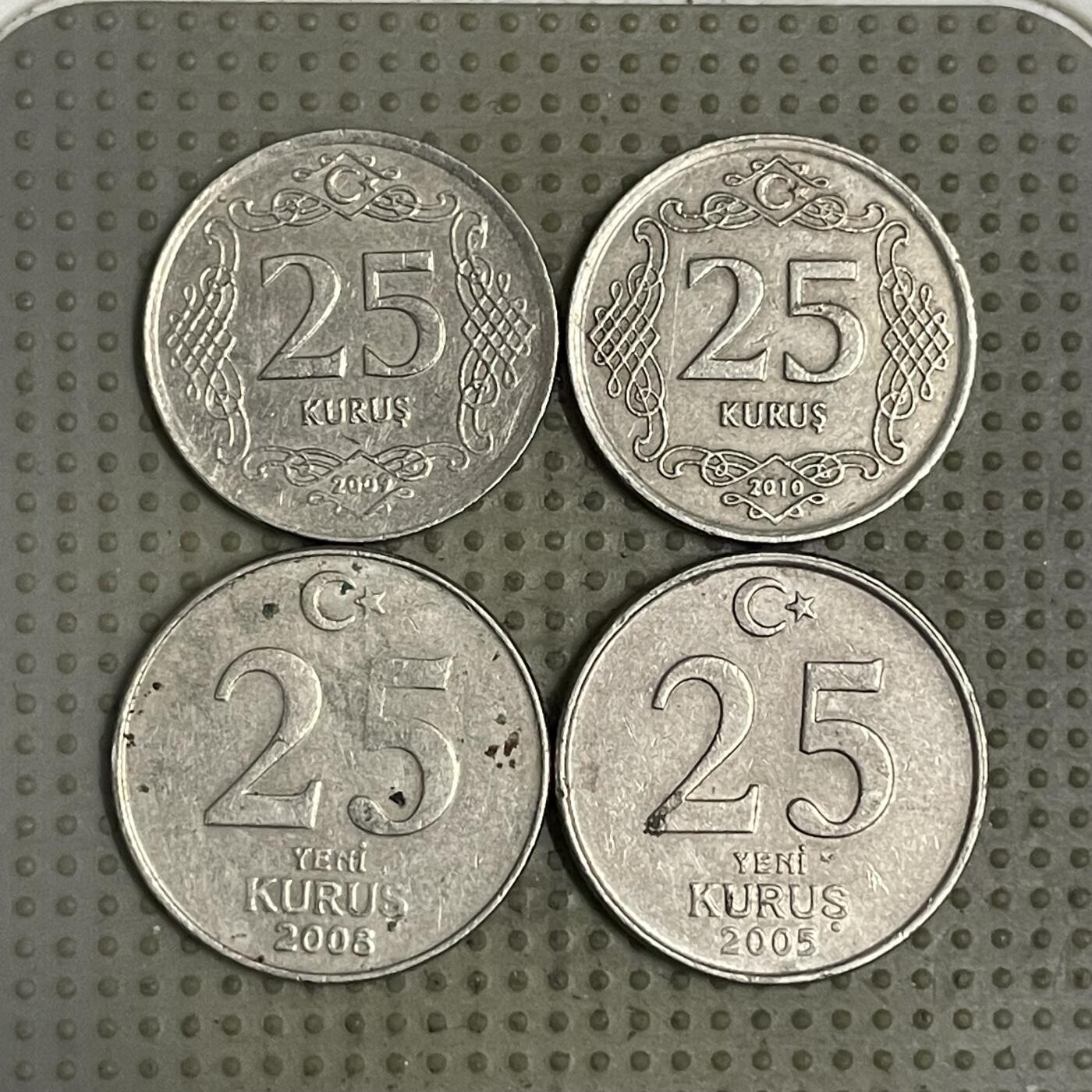 2026年第43场各国散币拍卖（总第193场） 土耳其25库鲁斯4枚