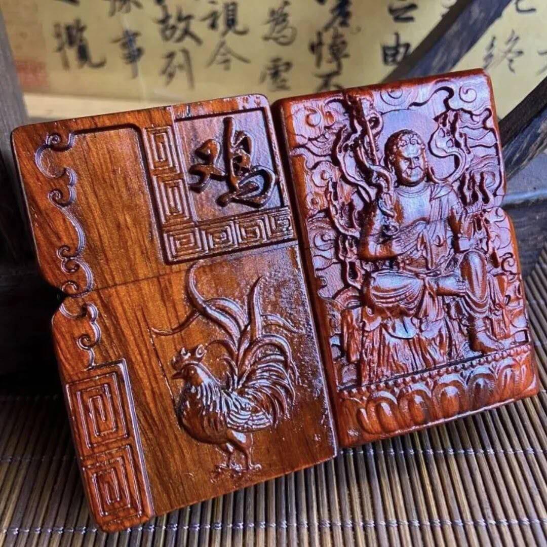 小叶紫檀十二生肖守护神煤油打火机（任选一种）