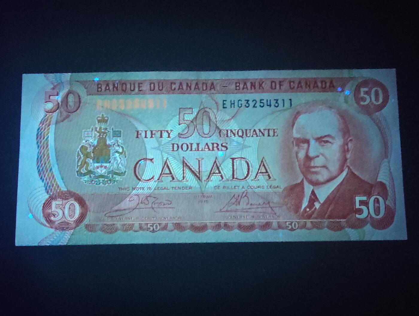 2026四月第二期，总第223期 加拿大1975版50元AUNC 麦肯齐金总理和皇家骑警