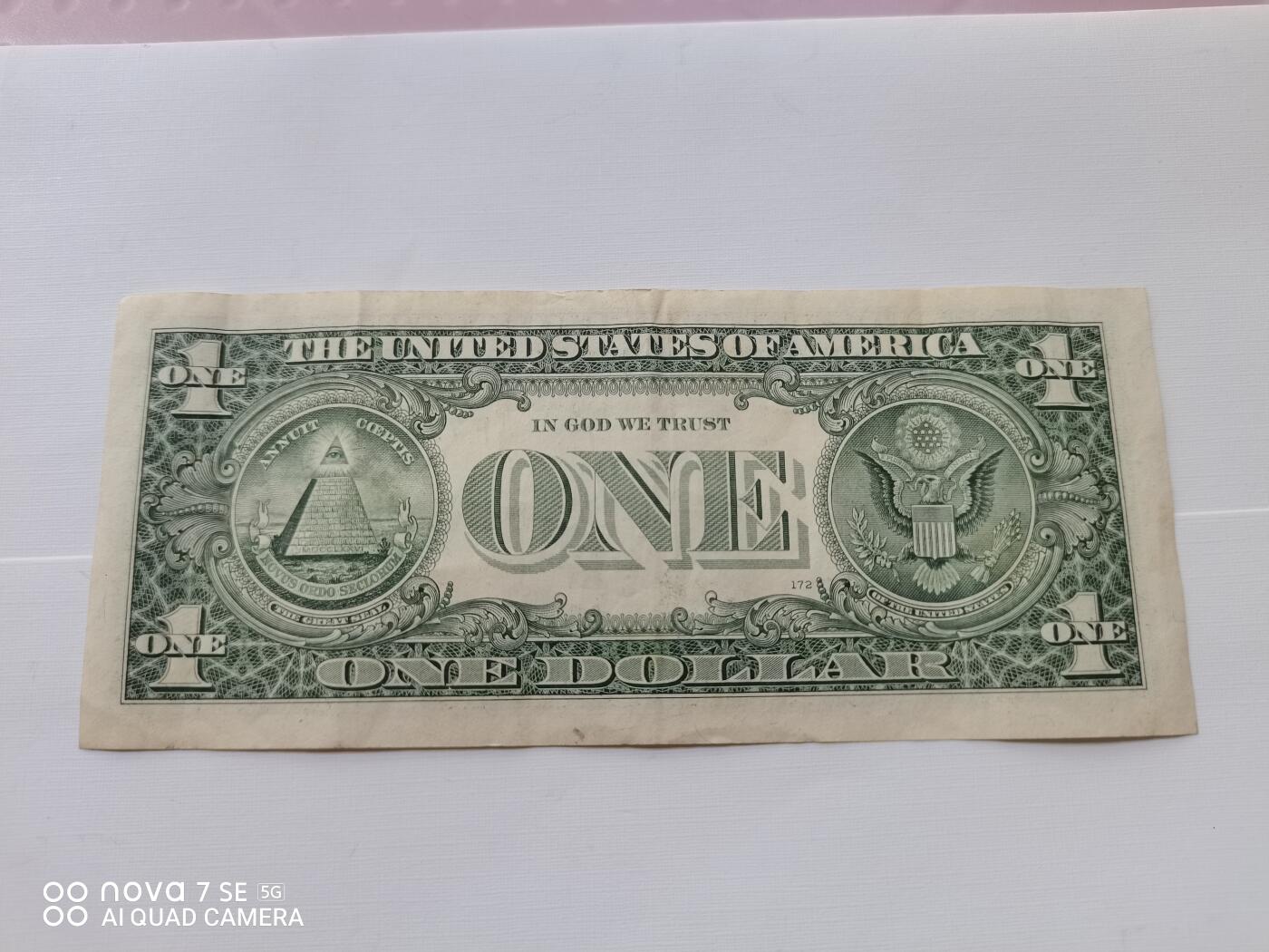 纸币 美国壹圆