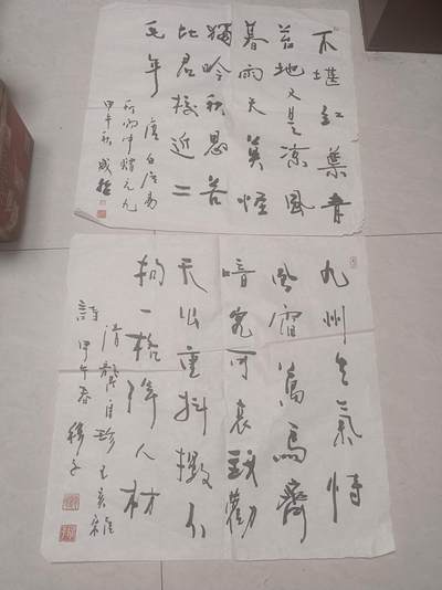 名家书法2幅一起出 68*67cm 和69*69cm（我不认识，认识的来捡漏） - 名家书法2幅一起出 68*67cm 和69*69cm（我不认识，认识的来捡漏）