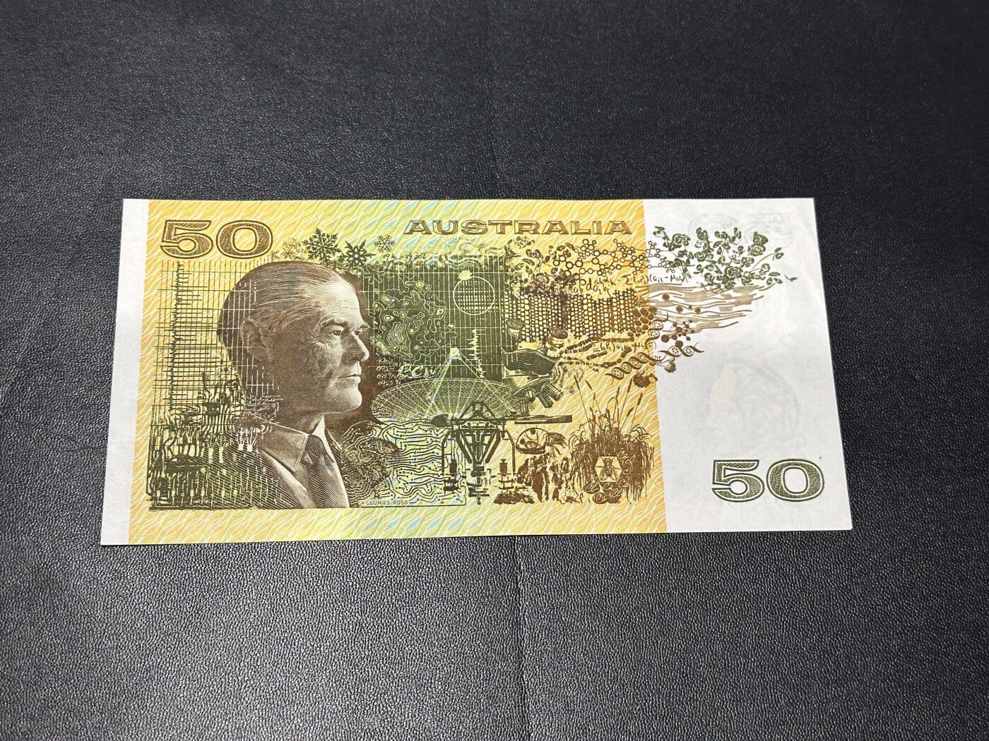 《外钞收藏家》第六百二十六期（精品场）（长期征集拍品、欢迎藏友们联系合作） 澳大利亚纸币版50元 AU品相