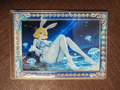 阳大大卡牌拍卖第110期（持续收拍品，周六晚上九点截拍，进群福利早知道） - 【金属卡】荧火文化 兔女郎