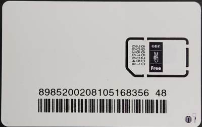 公藏第63期裸卡拍卖 香港手机新卡（自由2）一枚固卡品好。V手势代表胜利，自由的象征。