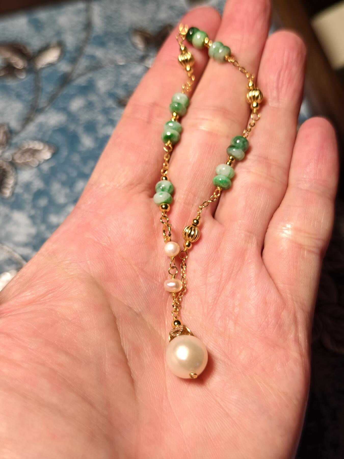 抚柳草堂-第二十四期章牌钱币  奖章勋章 满百包邮 放漏专场 珍珠翡翠银手链 天然a货翡翠 天然珍珠 925银镀金手链 天然材质 假一赔十 上手显白 百搭款式 总重6.9g